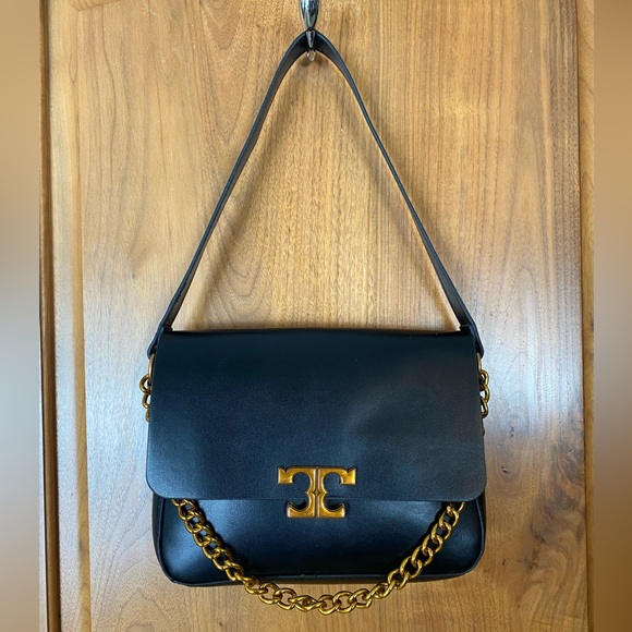 New Designer Inspired Vegan Faux Leather Shoulder Bag Golden Chain Strap NWT - Picture 6 of 15